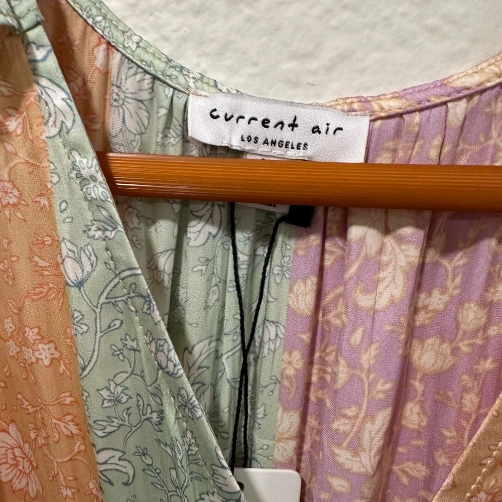 NWT Anthropologie Current Air Pastel Ruffle Maxi Dress